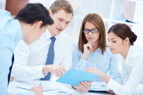 People during an accountancy consultation